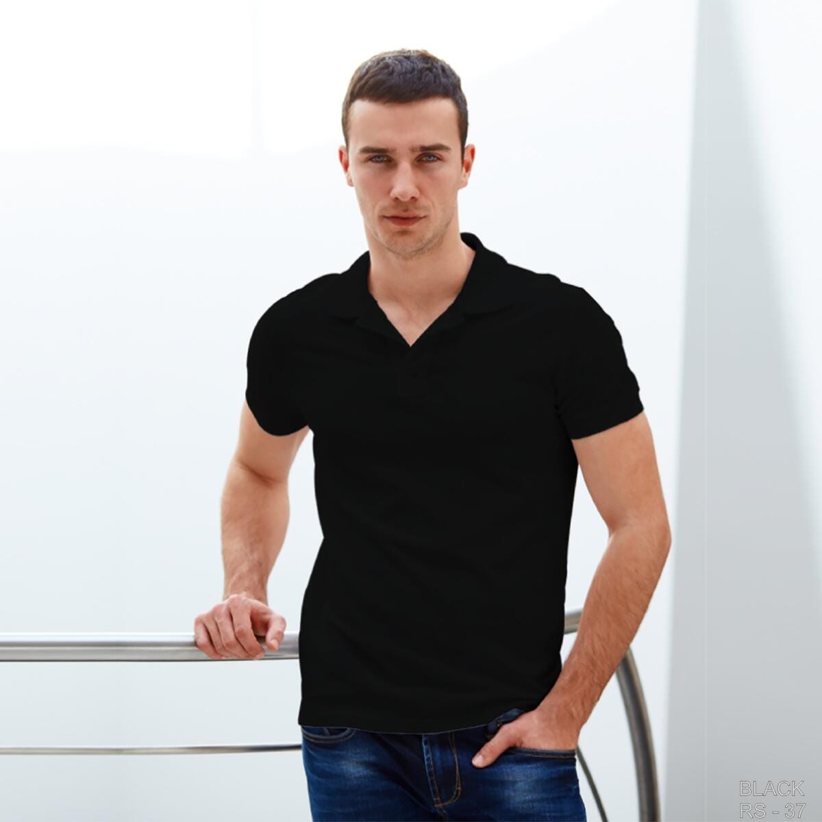 1780642085_Ruffty Solid Collar T-shirt- 3